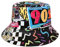 MILAKOO 90er Jahre Eimer Hut für Männer Frauen lustig Retro Party Hut Vintage Print Fischer Hut Unisex Reversible Portable Hut für Disco Hip hop Outdoor