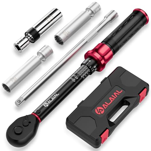 ALAIAL Spark Plug Socket Set with Torque Wrench 3/8 Drive, 5-45 ft.lb