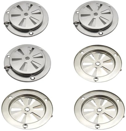 6 piezas de repuesto para cubierta de escape del horno, amortiguador para barbacoa, parrilla, ahumador, ventilador de ventilación de aire (95 mm)