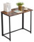 Direct Online Houseware House of Home Folding Computer Desk – Rustic Brown Compact Desk for Home Office & Workstations, Space-Saving Foldable Table with Black Metal Frame, 74H x 80W x 45D cm