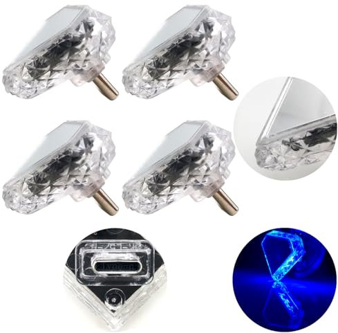 Mini-Nachtlicht CTRICALVER Typ-C dreieckig (Touch) blau (4Pcs) 5 V/1 A kleines Notlicht USB-Buchse Umgebungslicht PC-Material geeignet für alle Arten von Typ-C-Steckdosen wie Powerbanks und Autos