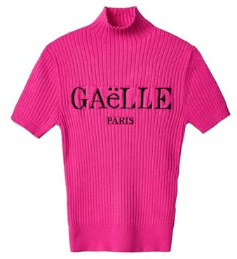 Gaelle Maglia Manica Corta Gaabw01293 Dolcevita Donna Viscosa Fucsia L