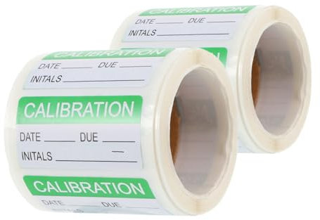 DIYEAH 1 Satz Etikettenaufkleber Aufkleberetiketten Grüner Kalibrieraufkleber Selbstlaminierende Kalibrieretiketten Aufkleber Für Büroetiketten Grünes Kalibrieretikett Green 2 Rollen