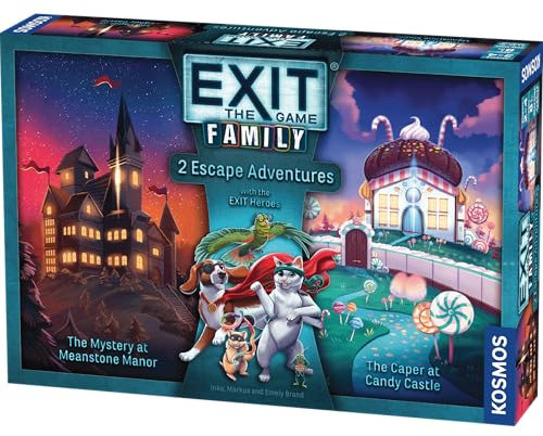 EXIT - Das Spiel - Familie - 2 Fluchtabenteuer, zu Hause Escape Room, Kooperatives Spiel, Familienaktivität, Brainteasers, 2-4 Spieler