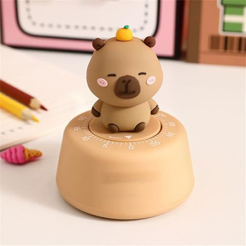 Herifam Eieruhr Kinder Mechanischer Küchentimer Lustig Tiere Kurzzeitwecker 60 Minuten Countdown Timer Zeitmanagement Werkzeug (B)