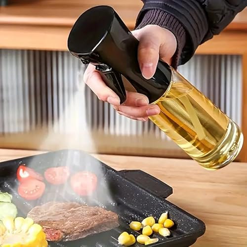 Yelix Sprayer for Cooking - 300ml Olive & Avocado Oil Spray Bottle for Air Fryer, BBQ, Salad, Baking, Roasting, Healthy Eating - Refillable Cooking Spray Bottle for Kitchen
