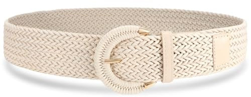 VONMELLI Cintura Elastica Per Donna Vestito Vintage Signore Cintura Donna Larga Intrecciata Per Jeans Estate Moda Cinture Boho Beige M