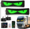 2X Yeux LED pour Camion et Voiture, Lampes Devil Eyes pour Auto, Affichage LED Flexible et Programmable, Écran Défilant Personnalisé pour Publicité et Signalisation (2pièces 35x10cm)