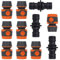 Kit de acoplamiento de manguera, 8 conectores de manguera y 3 acoplamientos para extensión de manguera, material ABS para jardín, 1/2 pulgadas