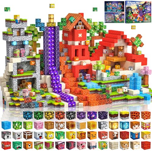 Magnetische Bausteine 220 PCS 2CM Magnetbausteine für Kinder ab 3 Jahre Blocks, Montessori Spielzeug Magnete Kinder, Magnetische Bauwelt Geburtstag Geschenk ab 3 4 5 6 7 8 9 10 11 12 Jungen Mädchen