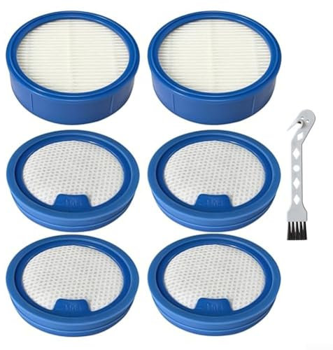 ComfyHarbor Für AEG 7000/6000 Akku-Staubsauger-Filter-Set – inkl. 2 Vorfilter + 4 Feinstaubfilter + Reinigungsbürste – 5-stufige Filtration (99,9% Effizienz) für Staub