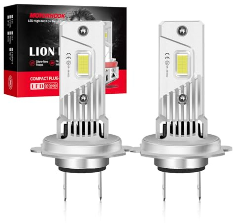 NUROTA H7 Halogen Lampe Auto 6000K, 12V 55W H7 Scheinwerfer Birne für Abblend- und Fernlicht, E-Zulassung Plug & Play Ersatzbirne (2 Stück) Weiß