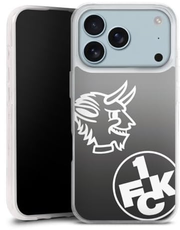 Silikon Hülle kompatibel mit Apple iPhone 17 Pro Case transparent Handyhülle 1. FCK Logo 1. FC Kaiserslautern