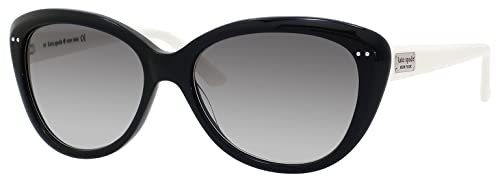 Kate Spade New York Damen Angelique/S Us Sonnenbrille, Schwarz & Creme/Grau Farbverlauf