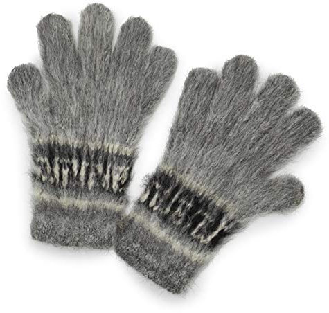 Tumia LAC 100% Alpaka Handschuhe - Handgefertigt in Bolivien - Grau