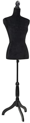 vidaXL Buste de Couture de Femme Noir Magasin Mannequin de Vitrine Feminin