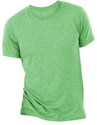 Canvas Mens Triblend Crew Neck Plain Short Sleeve T-Shirt (XL) (Grass Green Triblend)