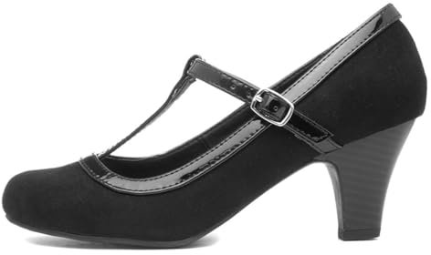 Lilley Vicky Womens Black Faux Suede Court Shoe - Size 4 UK - Black