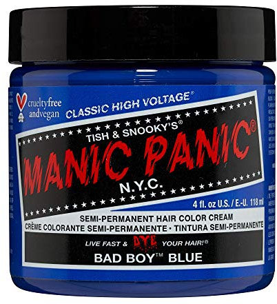 Manic Panic Bad Boy Blue Classic Creme, Vegan, Cruelty Free, Semi Permanent Hair Dye 118ml