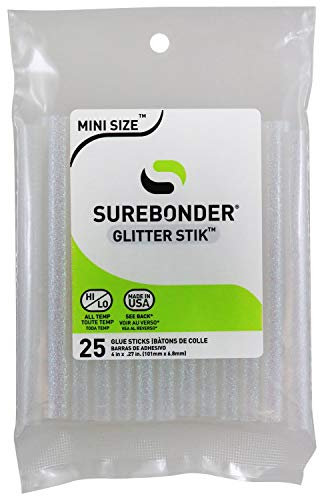 All-Temp Glitter Stik Mini Glue Sticks-.27'X4' 25/Pkg Opal
