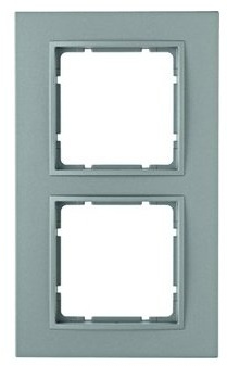 Hager B7 – Rahmen 2 Elemente Aluminium matt