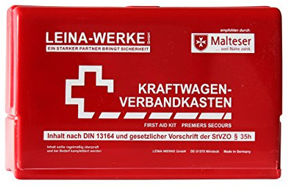Leina-Werke 110298 KFZ-Verbandkasten Leina-Star II, Rot/Weiß