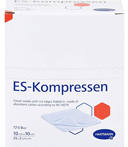 ES-KOMPRESSEN steril 10x10 cm 8fach 25X2 St