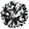 Danzcue 1 Paar Sportgeräte aus Kunststoff Cheerleading Pom-Poms mit Stock Griff Schwarz-Weiss