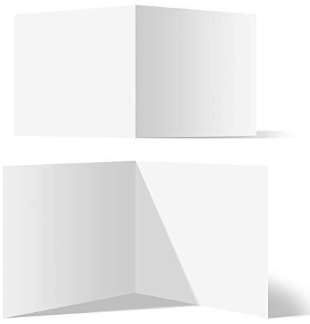 200 Blanko Klappkarten Quadrat 148 x 148 mm Bilderdruckpapier matt 300 g/qm Set Papier wählbar