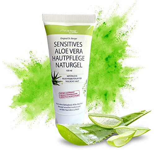 Original Dr. Berger Sensitives Aloe Vera Naturgel, feuchtigkeitsspendende Creme mit Bio Aloe Vera | 100 ml
