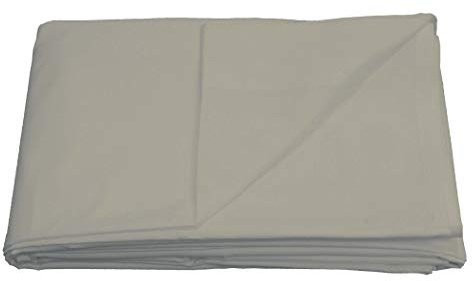 Sleepdown Flat Sheet Bed Linen Bedding Super Soft Easy Care Cotton Blend Plain Dyed Bedsheet Non Iron - Natural - Single, 5056242724421