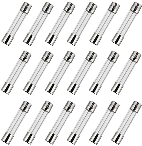 BOJACK 6x30mm 15 A 15 amp 250 V 0.24x1.18 Inch Volt F15AL250V Fast-Blow Glass Fuses(Pack of 18)