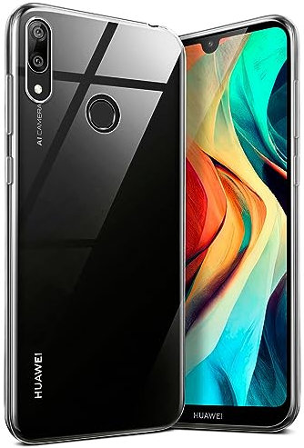 moex Aero Case für Huawei Y7 / Y7 Prime (2019) Hülle Durchsichtig, Silikon Handyhülle Transparent, Clear Case Ultra Slim, Backcover Schutzhülle Dünn, Silikonhülle Minimalistisch, Klar