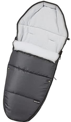 Gesslein Winterfusssack Sleepy │ Design 327 │Fusssack für Kinderwagen, Sportwagen, Buggy, Babywanne oder Schlitten │ Thermo-Funktion, Kuschel-Fleece, Mumienfunktion │ grau