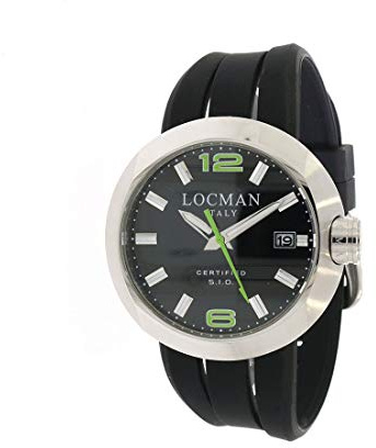 Locman Italy Herrenuhr Change schwarz grün Kautschuk Edelstahl Ref. 0422