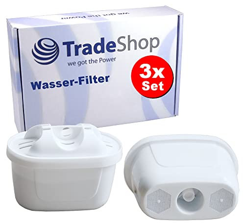 Trade-Shop 3X Filterkartuschen für Bosch Tassimo Charmy (T55), Fidelia+ (T65), TC6, TKA6, TW6, TWK6 Wasser-Filter/Filterpatrone für sauberes, leckeres Wasser