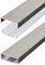 Alunovo Flat Design Cable Duct Stainless Steel Brushed Aluminium Self-Adhesive 50 mm x 15 mm Length 60 cm