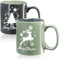 com-four® 2x Kaffeetasse XXL 550ml mit weihnachtlichem Motiv - extra große Kaffeebecher - Weihnachtstasse groß - spülmaschinengeeignet (grün/blau - 550ml)