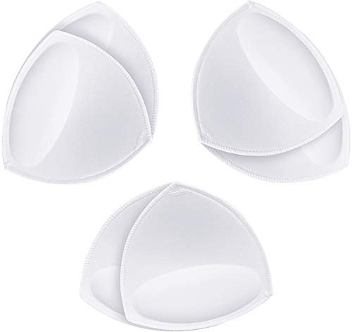 TopBine Bra Pads Inserts Women's Sports Cups Removable Bra Replacement Insert for Bikini Swimsuit, C/D White, C/D