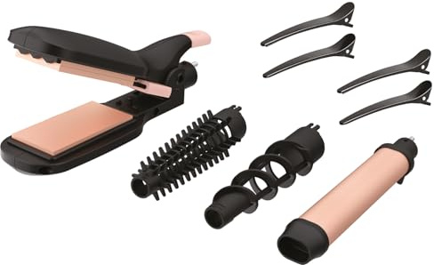 Rowenta CF4230F0 Infinite Looks 14-IN-1 MULTISTYLER mit Zubehör für verschiedene Looks, leistungsstarke Technologie, konstante Temperatur von 190 Grad, Kaltspitzensystem zum Modellieren, auch für