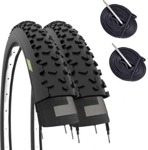 Ecovelo Tasselati Neumáticos MTB 27,5 x 2,25 (57-584) + cámaras de Aire, Adultos Unisex, Negro, 27,5