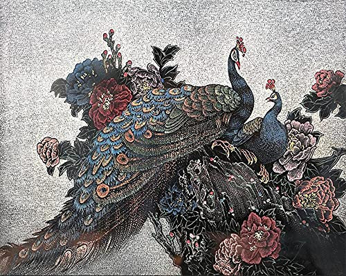 MUMUWUSG 3D Effect Photo Wallpaper Color Flower Animal Peacock Wallpaper 3D Panoramic Wall Tapestry Photo Wallpaper Mural Large Mural Bedroom Eco-Friendly Wallpaper Decoration 460X280Cm