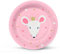 PAW - Piatti Carta Compleanno (23 cm) I 10 Pezzi I Piatti Usa e Getta - Animali, Topo, Rosa I Piatti di Carta per Feste, Vacanze, Matrimoni I 100% Biodegradabile I Colore: Magical Friends