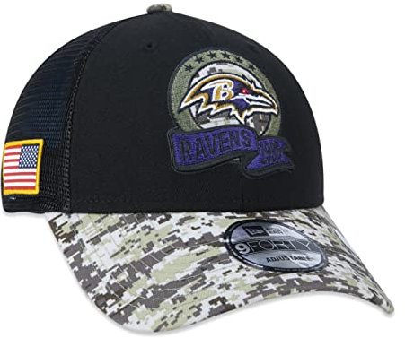 New Era Baltimore Ravens NFL Salute to Service 2022 Black 9Forty Snapback Cap - One-Size