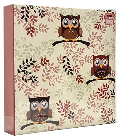 Arpan Extra-Large 3-Ring Binder Self Adhesive Photo Album 20/Sheets 40/Sides (Owl)