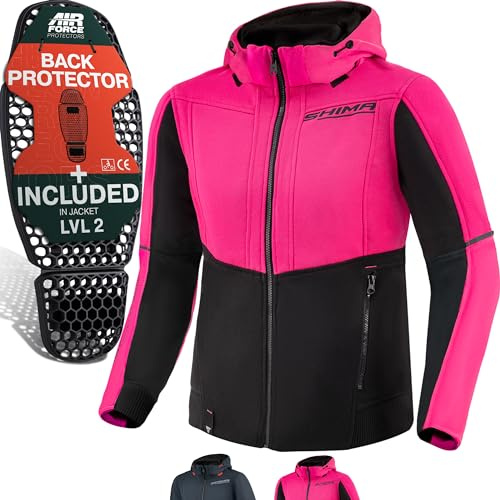 SHIMA DAYBREAKER Motorradhoodie Herren und Damen - Motorrad Kaputze Hoodie mit Protektoren Jacke Kapuzenjacke Aramid | Wetterfester Fahrkomfort