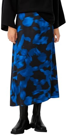 Comma Satinrock mit All-Over-Print