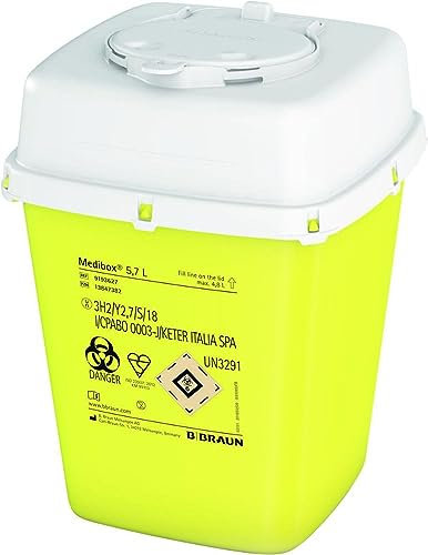 B. Braun MEDIBOX Entsorgungsbehälter 5.7L Gelb, Kunststoff, Sharps Disposal Container, Entsorgungsbehälter, Behälter