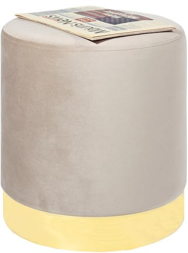 Zedelmaier Samthocker Runder,Zylindrischer Ottoman,Fußbank Hocker,Sitzhocker Runder,Maximale Belastung 150kg,35x35x38cm
