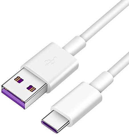 NoveltyThunder White USB C Cable Type C Fast Charger Charging Data Sync Lead Compatible With Samsung Galaxy A14 / A14 5G / A04s / A13 / A04e / A22 5G / A23 / A33 / A53 / A73 5G / M13 / M23 (2M)